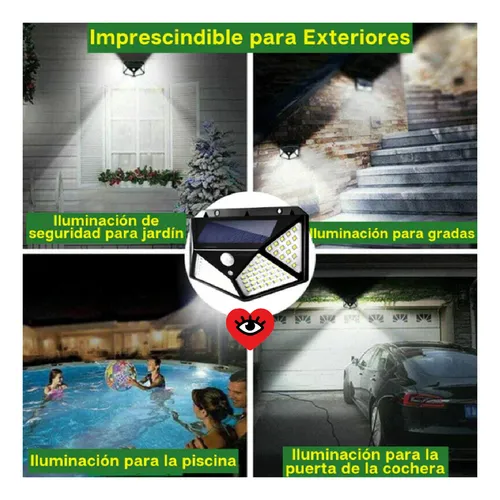 D_NQ_NP_757544-MLA90104614035_082025-O.webp Aplique Reflector Led Panel Solar 100 Leds Sensor Movimiento Veoquiero