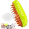 Cepillo De Vapor Para Mascotas 3 En 1 Con Spray Y Masajeador