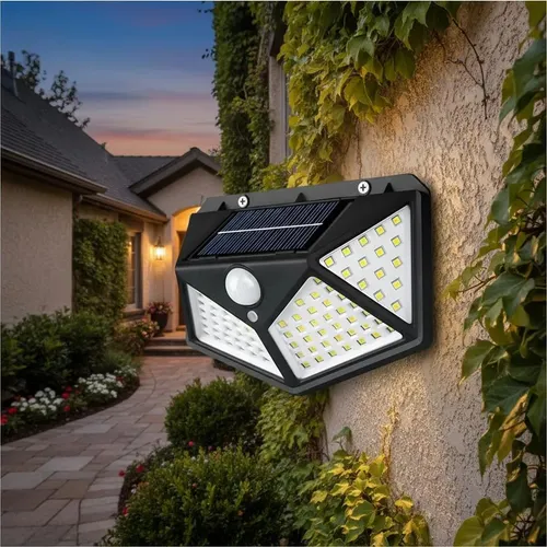 D_NQ_NP_765742-MLA95947930720_102025-O.webp Aplique Reflector Led Panel Solar 100 Leds Sensor Movimiento Veoquiero