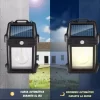 Farol De Pared Luz Led Solar Exterior Jardín Cálida X 2uni