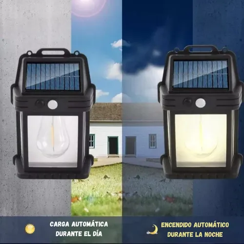 Farol De Pared Luz Led Solar Exterior Jardín Cálida X 2uni