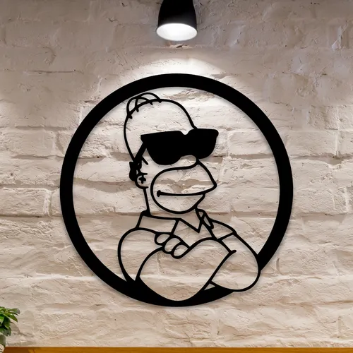 D_NQ_NP_768217-MLA79055704734_092024-O.webp Cuadro Decorativo Homero Simpson Calado En Madera Mdf Negro Negro
