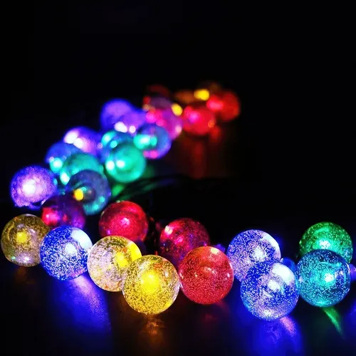 Guirnalda 3mts 20 Burbujitas Led Navidad Deco - Pilas 2aa Multicolor