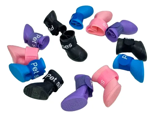 Botitas Perros Chicos Antideslizante Zapato Lluvia Silicona