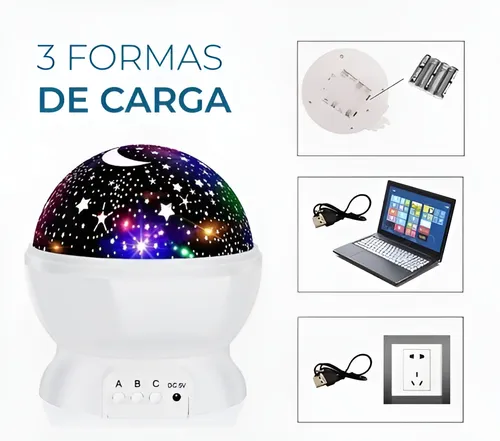 Velador Estrellas Luces Proyectores Luz Bola Pelotas Galaxia