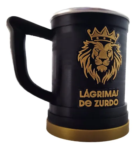 Jarra Chop Fernetero Milei Lagrimas De Zurdo Vaso 500c Dorado Oscuro