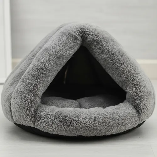 Cama Cucha De Peluche Para Gato Perro Mascota Cueva