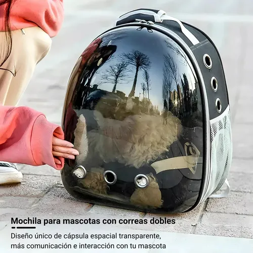Mochila Transportadora Para Mascotas Rigida Gatos Perros Capsula