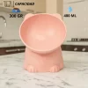 Comedero Bebedero Plato Alto Gato Mascota Elevado Inclinado