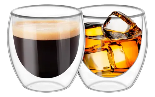 Vaso Doble Vidrio Taza Cafe Espresso Pocillo 150ml Color Transparente