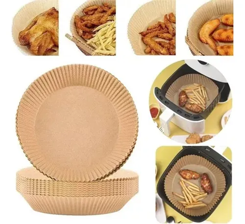 X50 Forro Protector Freidora 200mm X 45mm Papel Desechable Marrón Claro