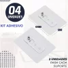 Pack x2 Estantes Repisas Con Adhesivos Para Ducha, Baño y Cocina -- Organizador Baño Ducha Metálico Negro Mate con Instalación sin Perforaciones Estante Shampoo Jabonera Levys Bazar