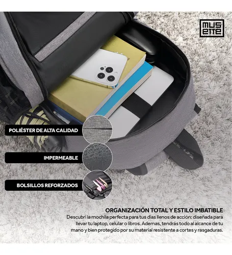 D_NQ_NP_787855-MLA95937725632_102025-O.webp Mochila Porta Notebook 15.6 Urban Antirrobo Oxford Musette Gris Liso