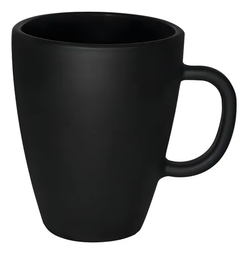 Taza Mug Vidrio Negro Mate Durax Armonia X6