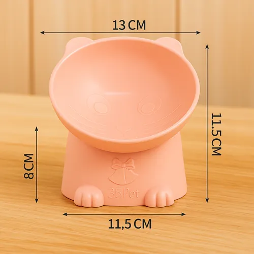 Comedero Bebedero Plato Alto Gato Mascota Elevado Inclinado