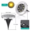 Estaca Solar Pinche Nexum 8 Leds X 4 Unidades Fría O Cálida Estructura Luz cálida
