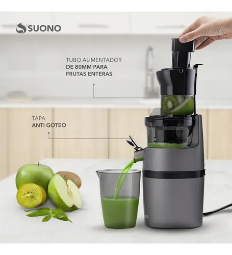 Juguera Eléctrica Suono Extracción Lenta Vertical Gris