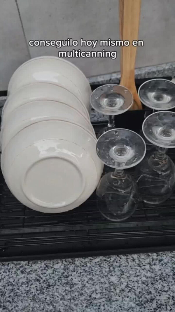 Secaplatos Bandeja Vajilla Organizador Cocina Escurridor Combinado Raitot