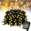 Luces Guirnalda Led Calida 20m Solares Exterior Ip65 Impermeable Jardín Navidad Decoración Guirnalda Energía Solar Automática Cuerda Flexible Fiestas Patio Levys Bazar