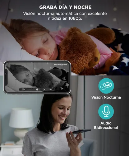 Cámara de Seguridad Wifi IP Gadnic DM200W FHD Motorizada 1080P Audio Bidireccional Conexión Inalámbrica