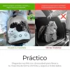 Mochila Transportadora Para Mascotas Rigida Gatos Perros Capsula Transparente Rosa