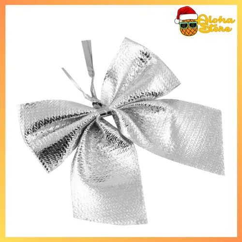 Pack X12u Moño Lazo Adorno Navideño Decorado Árbol Navidad