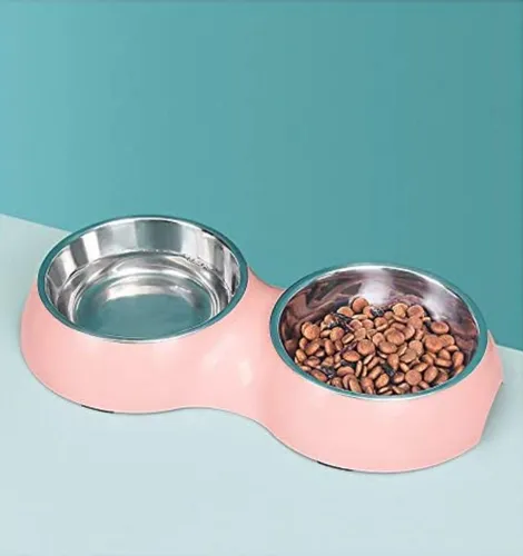 Plato Para Perro Comedero Para Mascotas Doble Perros Y Gato