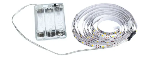 Tira Led Autoadhesiva Flexible 2 Metros Blanco Frio A Pilas