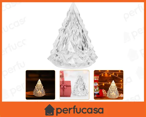 Árbol Navidad Luces Cálidas Decoración Iluminación Mesa 3u