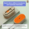 Cepillo A Vapor Perros Gatos Peine Masajeador Saca Pelos