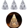 Árbol Navidad Luces Cálidas Decoración Iluminación Mesa 3u