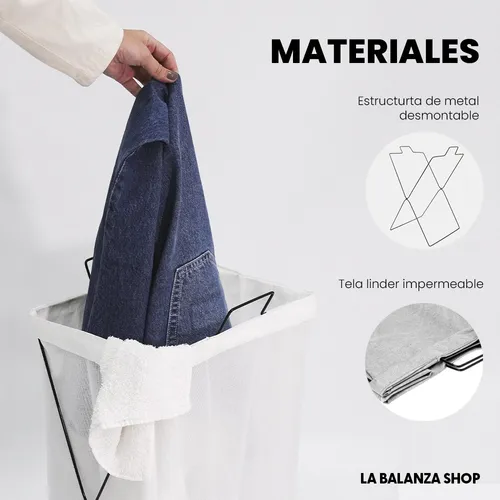 Cesto Canasto Ropa Sucia Tela Impermeable Plegable C/ Manija