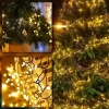 Luces Guirnalda Led Calida 20m Solares Exterior Ip65 Impermeable Jardín Navidad Decoración Guirnalda Energía Solar Automática Cuerda Flexible Fiestas Patio Levys Bazar
