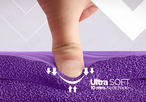 Mat Yoga 10 Mm Colchoneta Pilates Caucho Nbr 180x62 + Bolso Violeta