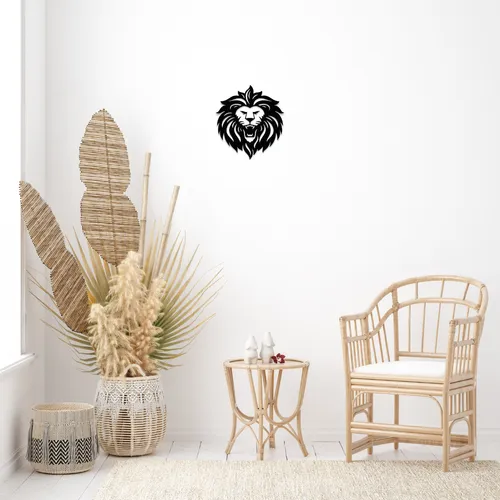 D_NQ_NP_863658-MLA79301915293_092024-O.webp Cuadro Decorativo Cabeza De León Calado En Madera Mdf Negro Negro