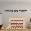 Huevera Deslizante Organizador De Huevos Apilable Cavidades De 3 Niveles Dispensador Para Heladera, Mantener Orden Almacenamiento Y Frescura Levys Bazar