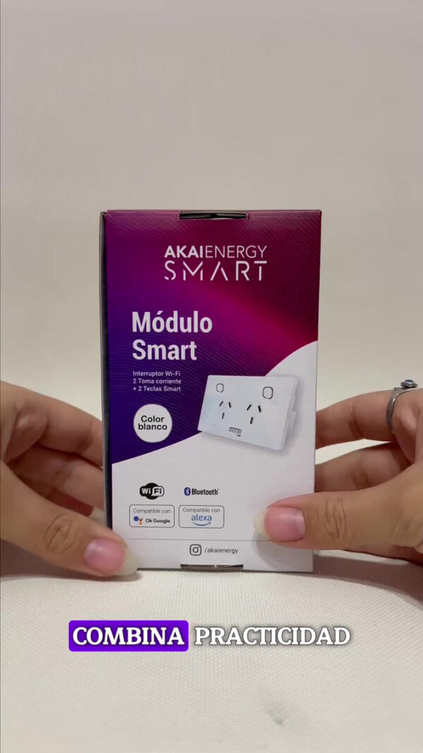 Tomacorriente Wifi Smart Doble Enchufe Inteligente Domótica Color Blanco