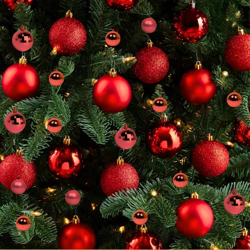 Adornos Navideños Premium Tubo Bolas De Navidad 6cm X9 Udes