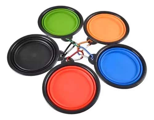 Bowl Silicona Mascotas Bebedero Comedero Plegable 350ml