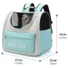 Mochila Hello Cat Para Mascotas Gatos Y Perros Suono Color Celeste