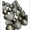 Set Bolas Navideñas 6cm X35 Pelotitas Para Arbolito Navidad Plateado Tubo X35