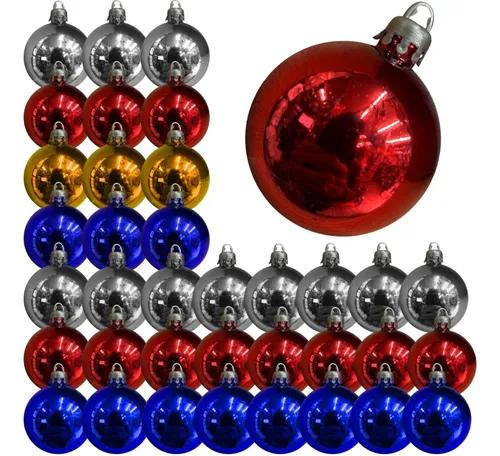 Kit De 30 Globos Bolas De Navideños N° 4 Super Oferta