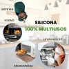 D_NQ_NP_888416-MLA92292465686_092025-O.webp Molde Bandeja Silicona Cuadrado Freidora Aire Airfryer 20cm Gris Oscuro
