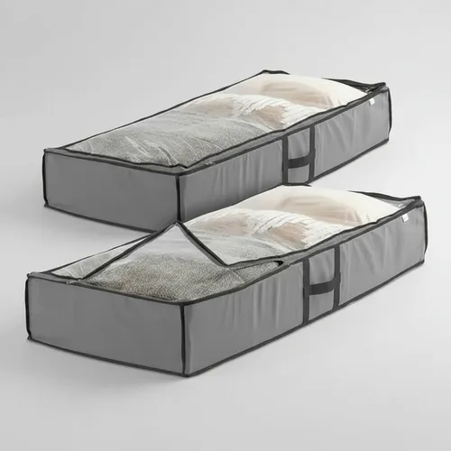 D_NQ_NP_888556-MLA97560093247_112025-O.webp Bajo Cama X 2 Gris Organizadores De Tela Multiuso Bajo Cama Plegable Oragnizar Placard Multiuso Ropa Pvc Transparente Guardado Al Vacio Frazadas Colchas Cobertores