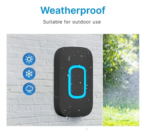 Timbre Inalambrico Wireless Doorbell Kit 60 Melo 300 Mts Led