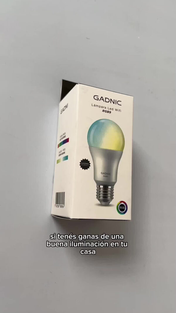 D_NQ_NP_902956-MLA80042663427_102024-F.jpg Lampara Luz Led Gadnic E27 Smart Inteligente RGB Conexión Inalámbrica