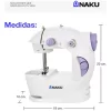 Mini Máquina De Coser Naku Mc-001 Eléctrica Portatil Puntadas Color Blanco