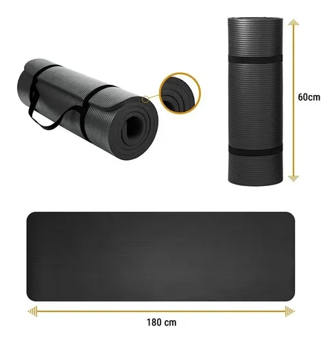 Mat Yoga Colchoneta Pilates Fitness Enrollable Gruesa 8mm