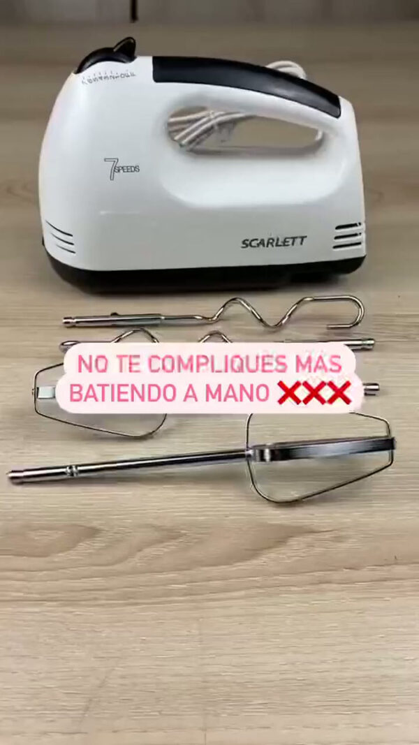 D_NQ_NP_905455-MLA92801190666_092025-F.jpg Batidora De Mano Amasadora Electrica 7 Velocidades + Turbo Blanco 50 60 Hz