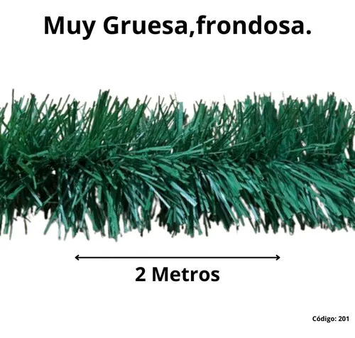 Combo 5 Boas Navideñas Verde Pino Gruesas 2mts